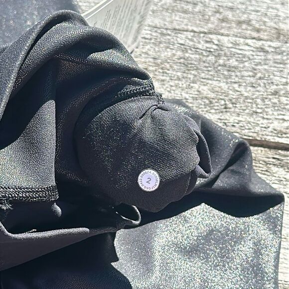 Lululemon Align High-Rise Pant 28” Shine size 2 NWT Radiate Foil Print Black - Picture 6 of 7